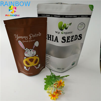 L'écrou sec de poudre de protéine de catégorie comestible tiennent le sac transparent d'emballage de poche de tirette