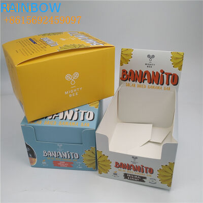 CMYK / boîte de papier à affichage couleur personnalisée Certificat SGS pour barres de chocolat