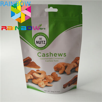 Emballage de collations personnalisé en papier laminé 100 g Mylar k Pour biscuits / fruits secs