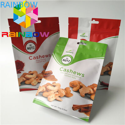 Emballage de collations personnalisé en papier laminé 100 g Mylar k Pour biscuits / fruits secs