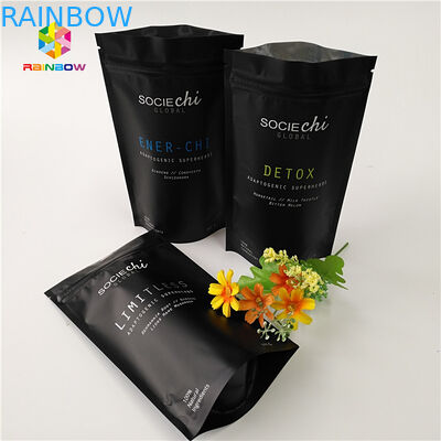 Sacs de collations Mylar laminés, sac à fermeture à glissière en aluminium pour poudre de bœuf