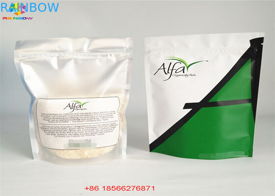 Les sachets en matière plastique argentés clairs empaquetant la serrure refermable de fermeture éclair met en sac le papier d'aluminium