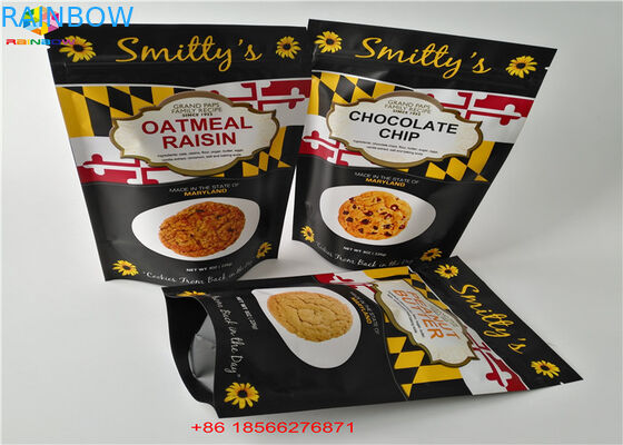 Le papier d'aluminium met en sac les sachets en matière plastique empaquetant le côté trois scellé avec le zip-lock supérieur