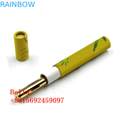 Logo adapté aux besoins du client par forme cylindrique ronde de tube d'emballage de boîte de papier d'huile de CBD pour de fines herbes