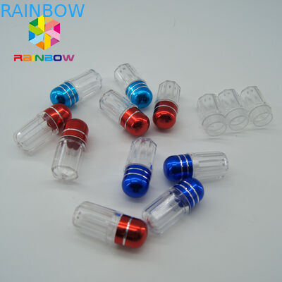 Bouteilles de médicaments en plastique vides Pilule sexuelle Capsule Contenant 001/01 Taille Avec Capot Métallique