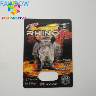 suppléments sexuels des hommes d'emballage de carte de boursouflure du rhinocéros 3D 11 rhinocéros 12 rhinocéros pour la libido de amplification