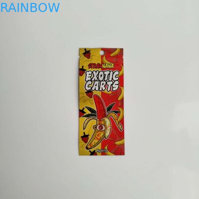 Trois sachets en matière plastique scellés par côté empaquetant le sac de cartouche rescellable de stylo d'huile de Vape de fermeture éclair