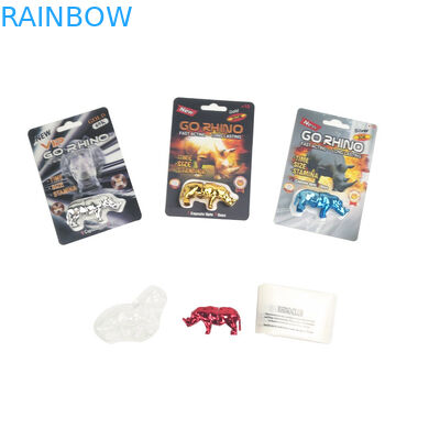 Carte superbe de la panthère 3D du plus nouveau de Mamba cheval de noir pour le paquet masculin de emballage de pilule de sexe de platine du rhinocéros 600K 700K de pilules d'amélioration