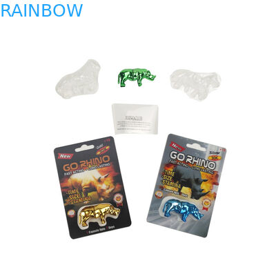 Carte superbe de la panthère 3D du plus nouveau de Mamba cheval de noir pour le paquet masculin de emballage de pilule de sexe de platine du rhinocéros 600K 700K de pilules d'amélioration