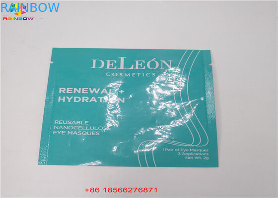 La serrure de finition mate de fermeture éclair d'aluminium d'hologramme met en sac la poche plate témoin cosmétique de masque protecteur