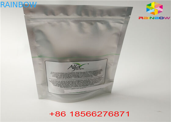 Argentés brillants tiennent la matière plastique d'espace libre de sac d'emballage de papier aluminium de poche