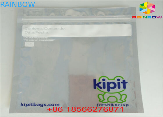 Argentés brillants tiennent la matière plastique d'espace libre de sac d'emballage de papier aluminium de poche