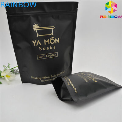 la coutume votre propre logo imprimant le sac d'emballage de papier d'aluminium avec la poche inférieure du fond de sac de gousset met en sac le foilbag clair de tirette