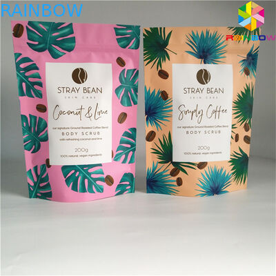 la coutume votre propre logo imprimant le sac d'emballage de papier d'aluminium avec la poche inférieure du fond de sac de gousset met en sac le foilbag clair de tirette