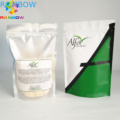 la coutume votre propre logo imprimant le sac d'emballage de papier d'aluminium avec la poche inférieure du fond de sac de gousset met en sac le foilbag clair de tirette