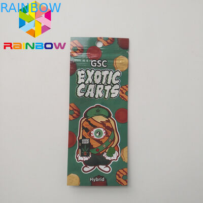 Sachets en matière plastique de cartouche olographe de Vape empaquetant les chariots exotiques d'huile zip-lock de Cbd