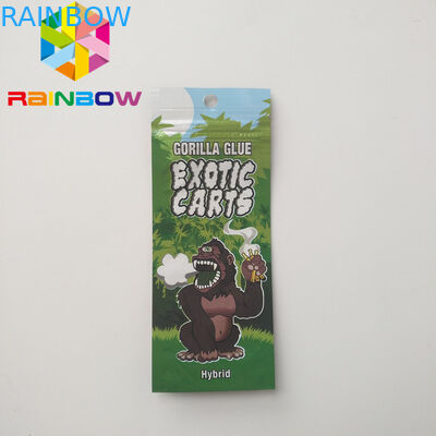 Sachets en matière plastique de cartouche olographe de Vape empaquetant les chariots exotiques d'huile zip-lock de Cbd
