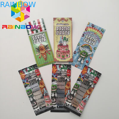 Mini sacs zip-lock de Mylar, cartouche exotique de Vape de chariots d'emballage alimentaire de Mylar olographe