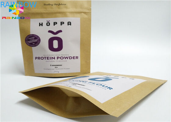 Papier d'emballage a adapté le zip-lock aux besoins du client d'emballage de fenêtre de casse-croûte de sucre de métier d'écrou de sacs en papier