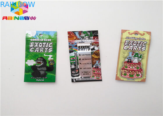 Taille faite sur commande de poche d'emballage alimentaire de sachets en plastique de serrure de fermeture éclair de papier d'aluminium avec l'entaille de larme