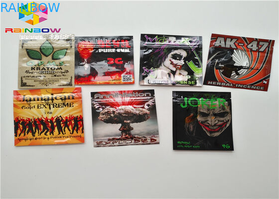 Taille faite sur commande de poche d'emballage alimentaire de sachets en plastique de serrure de fermeture éclair de papier d'aluminium avec l'entaille de larme