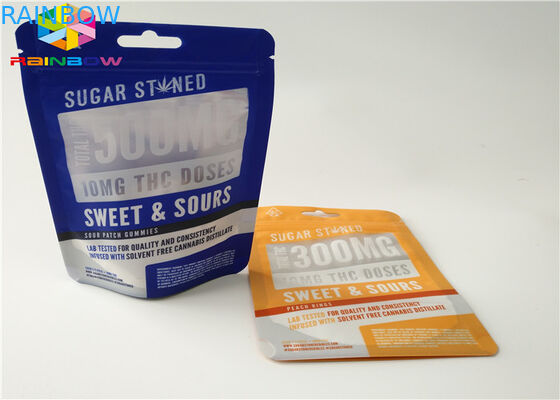 Taille faite sur commande de poche d'emballage alimentaire de sachets en plastique de serrure de fermeture éclair de papier d'aluminium avec l'entaille de larme