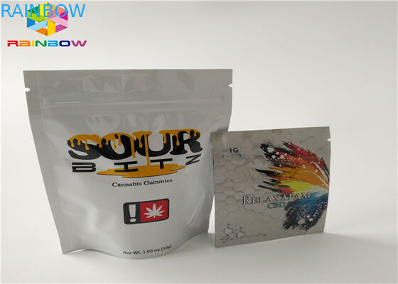 Taille faite sur commande de poche d'emballage alimentaire de sachets en plastique de serrure de fermeture éclair de papier d'aluminium avec l'entaille de larme