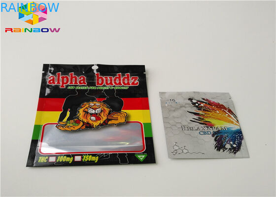 Empaquetage rescellable de cartouche d'huile des sachets en plastique d'encens de fines herbes AC1003 CBD Vape appliqué