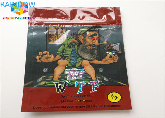 Empaquetage rescellable de cartouche d'huile des sachets en plastique d'encens de fines herbes AC1003 CBD Vape appliqué