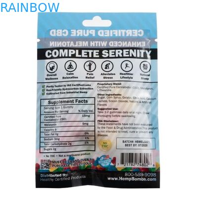 Emballage anti-odeur d'encens à base de plantes Mylar Zip Lock Bag avec impression gravure et taille personnalisable