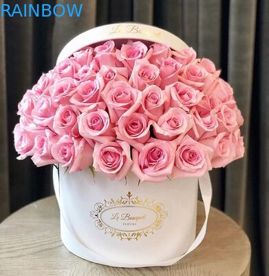 Boîtes rondes de fleur de boîte de papier de carton recyclable imperméable d'emballage avec le logo