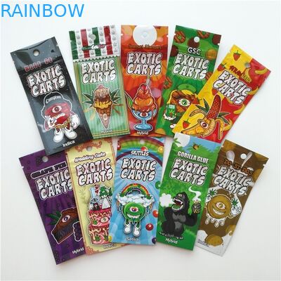 Sachets en matière plastique exotiques de chariot empaquetant le type impression faite sur commande de Mylar de sac de serrure de fermeture éclair