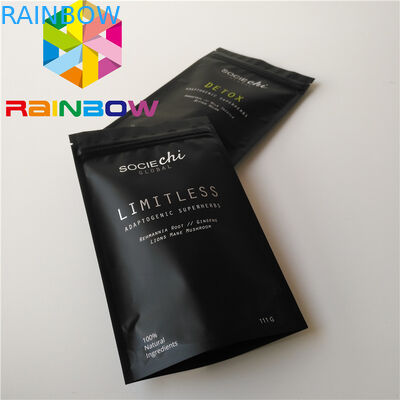 La catégorie comestible matérielle tiennent le sac à poudre en forme de cône de Moringa de poche de tirette avec le revêtement d'aluminium