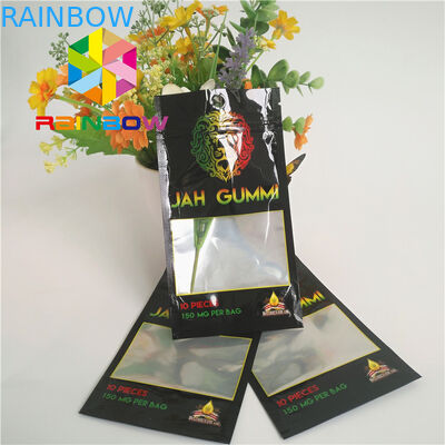 Mylar stratifié par aluminium imprimé zip-lock tiennent l'emballage de cannabis de mauvaise herbe de Mmj de poches