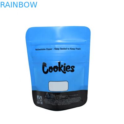 L'encens de fines herbes fait sur commande empaquetant les biscuits 3.5g met en sac la preuve d'enfant de Mylar avec la fenêtre claire