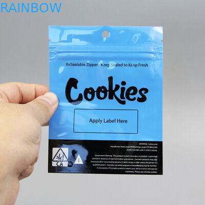 L'encens de fines herbes fait sur commande empaquetant les biscuits 3.5g met en sac la preuve d'enfant de Mylar avec la fenêtre claire