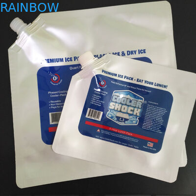 Refroidisseur de papier d'aluminium de sac d'emballage de poche de bec de glace de choc adapté aux besoins du client pour les aliments surgelés