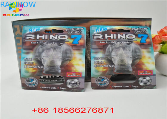 Impression de la boîte de présentation de Packa 3D de carte de boursouflure de pilule de sexe CMYK réutilisée avec le double trou