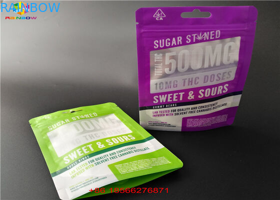 Le papier d'aluminium de tirette de preuve d'enfant tiennent la poudre de sucre de Packingfor de cartouche de la poche CBD/