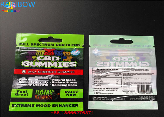 Le papier d'aluminium de tirette de preuve d'enfant tiennent la poudre de sucre de Packingfor de cartouche de la poche CBD/