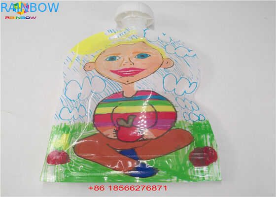 Les sacs liquides réutilisables de bec, tiennent des poches avec le bec de jus d'aluminium de Doypack de chapeau