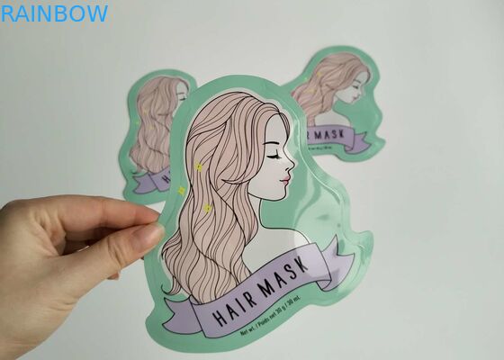 Le cosmétique en plastique de forme de papier d'aluminium de gousset spécial de côté met en sac l'emballage facial de masque de feuille