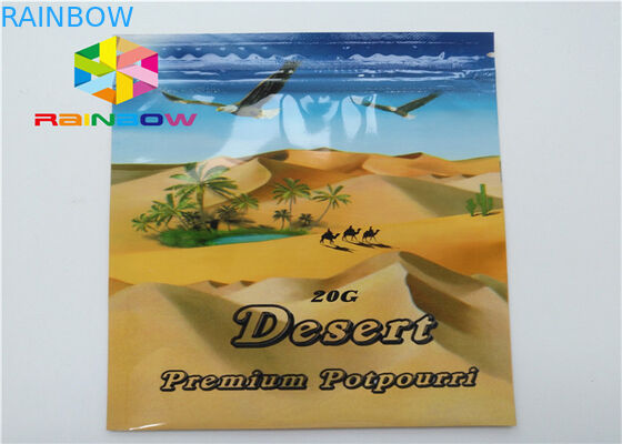 Petits sacs zip-lock d'emballage, poche de papier aluminium pour les pilules de fines herbes d'énergie d'encens