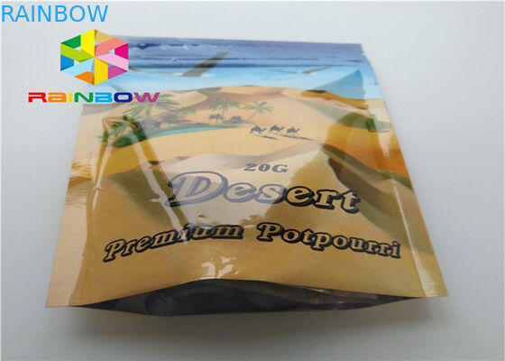 Petits sacs zip-lock d'emballage, poche de papier aluminium pour les pilules de fines herbes d'énergie d'encens