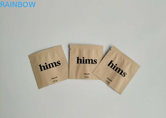 La coutume de capsule de vitamine a imprimé tiennent des poches, sacs d'emballage de soudure à chaud n'importe quelle taille