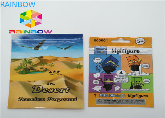 Les sacs d'emballage de soudure à chaud d'impression de CMYK, preuve d'odeur tiennent des sacs de poche de tirette