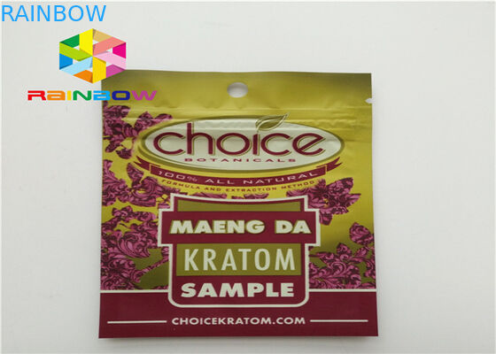 Sachets en matière plastique effet brillant/mat empaquetant le joint trois latéral pour l'encens de fines herbes