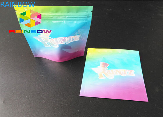 Sachets en matière plastique effet brillant/mat empaquetant le joint trois latéral pour l'encens de fines herbes