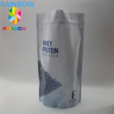 Sachets en matière plastique refermables de tirette empaquetant de doubles sacs plats dégrossis de coffre-fort de nourriture d'or mat