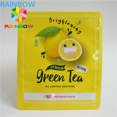 Trois que le côté scellé a imprimé les sacs zip-lock ont stratifié le masque d'oeil facial de papier d'aluminium